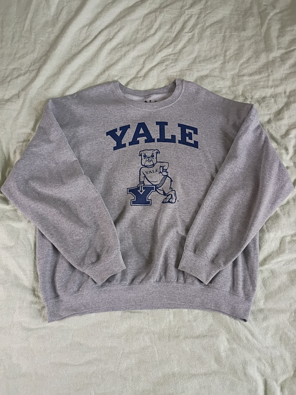 Yale Crewneck Sweatshirt with Bulldog Logo
